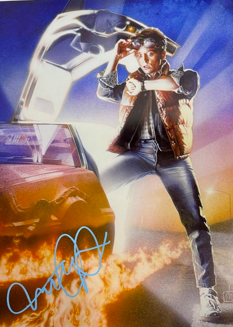 Michael J. Fox Signed 16x20 Photo (Back To The Future) - Beckett/Official Pix COA